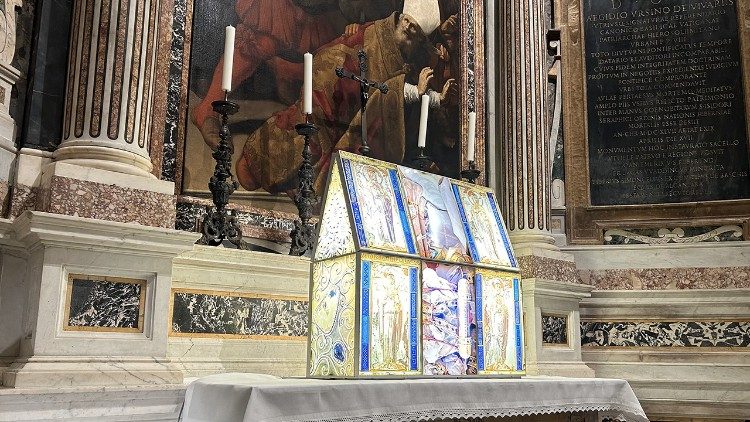 Als LIchtinstallation: Hildegard von Bingen