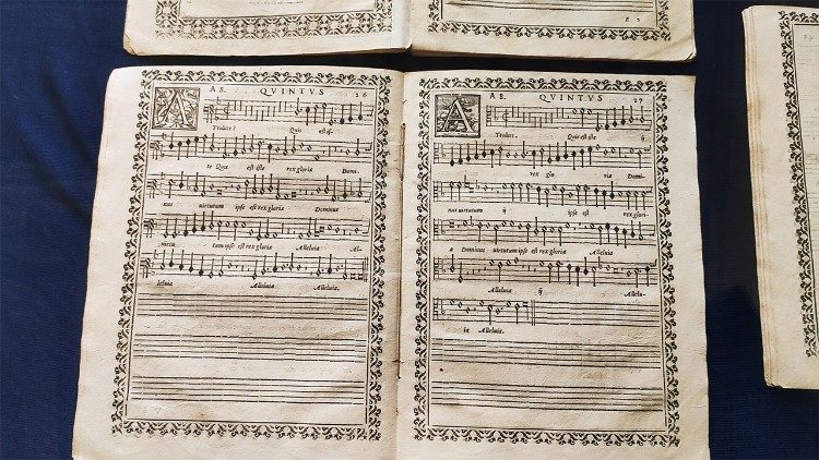 Uno spartito proveniente dal fondo musicale del Seminario diocesano. 