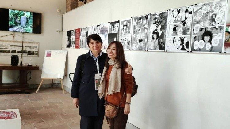 La professoressa Olimpia Niglio e Kan Takahama