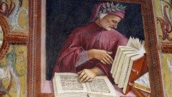 Dante Alighieri, in un affresco di Luca Signorelli, Cappella di San Brizio, Cattedrale di Orvieto ca. 1502