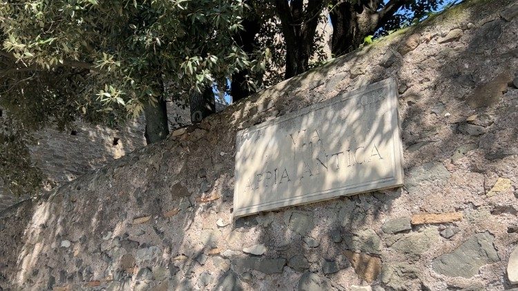 Auch über die Via Appia geht der Pilgerweg