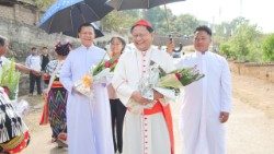 File photo of Cardinal Charles Maung Bo of Myanmar the morning of 28 March 2025, before the devastating earthquake hit the nation