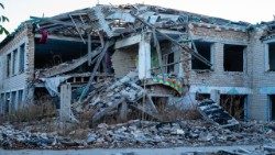 Edifici distrutti dal conflitto in Ucraina 