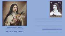 Аэраграма Ваытканскай пошты да 100-годдзя кананізацыі святой Тэрэзы з Лізьё