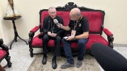 Cardinal Parolin speaks to Vatican News' Silvonei Protz in Belém