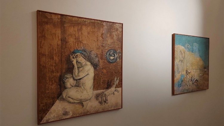 Le opere in mostra - Foto Vatican News (Paolo Ondarza