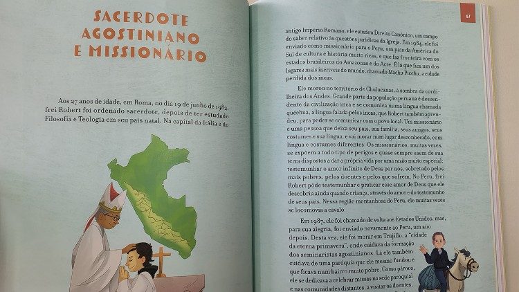 O livro traz a história missionária de vida de Robert Prevost
