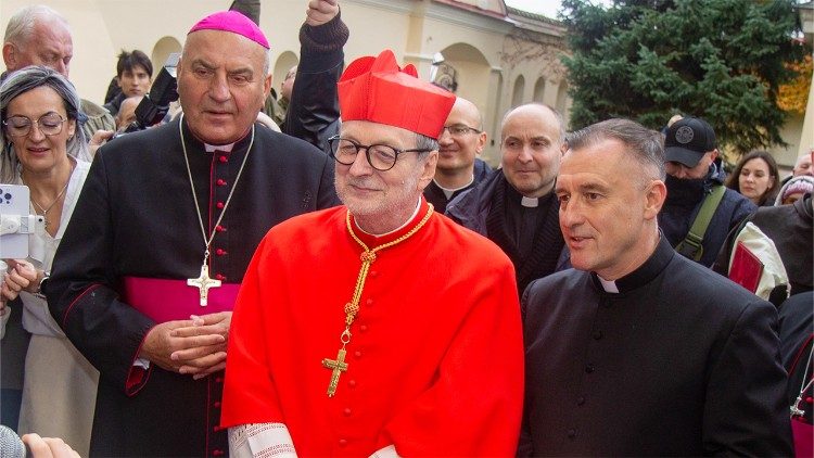 Кардынал Гуджэроці падчас свайго візіту ў Беларусь (фота Марыны Валасар)