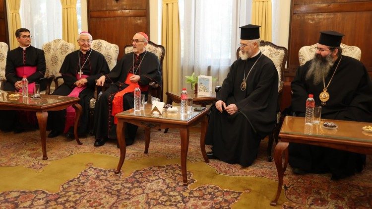 Un momento della visita al Santo Sinodo bulgaro