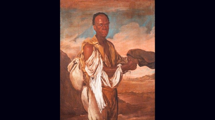 Giacomo Ceruti, Il mendicante moro,  1725-30, olio su tela 117,5 x 93,5 cm, Gallerie degli Uffizi, Firenze