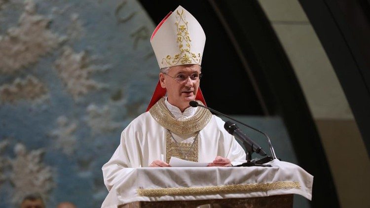 Zagrebački nadbiskup Dražen Kutleša propovijeda u crkvi Sveta Mati Slobode (TUZGN)
