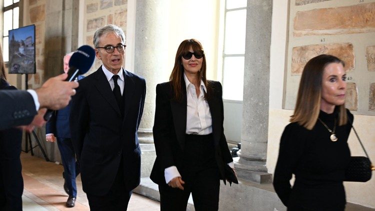 Monica Belucci po spotkaniu z Ojcem Świetym. Fot. Monika Stojowska