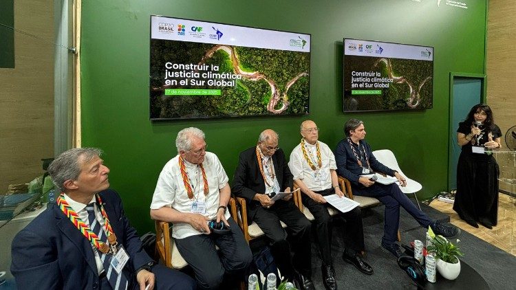 Três cardeais debateram sobre o tema “Construir a justiça climática no Sul Global”. 
