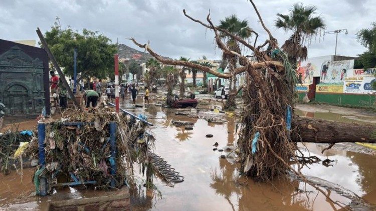 Outro aspeto da desolação deixada pelo furacão Erin