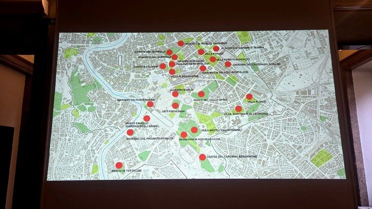 Mappatura interattiva dei giardini di Roma 