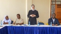 Sr. Nina Krepić of the Dicastery for Communication addressing religious women in Nairobi, Kenya