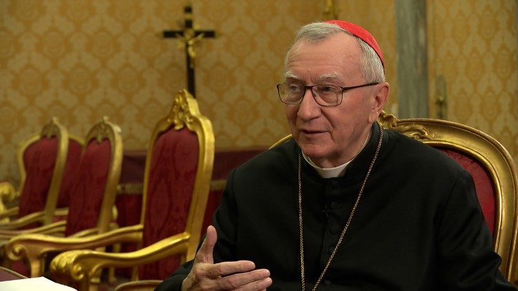 Кардынал П'етра Паралін падчас інтэрв'ю для “Vatican News” 