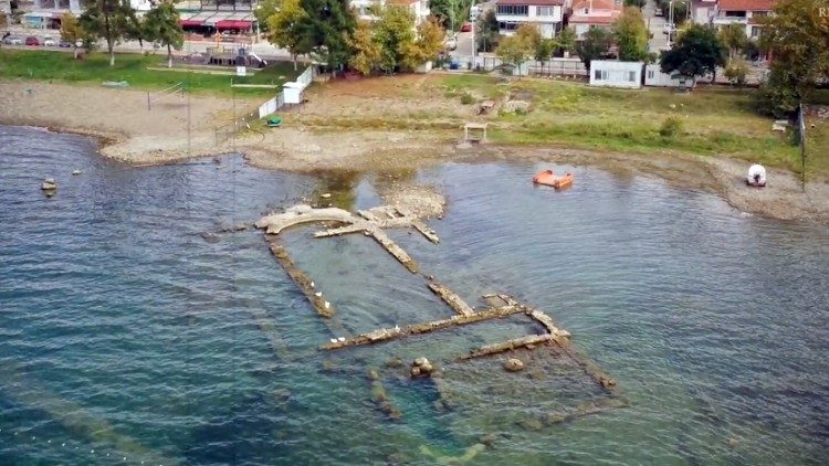 Vue aérienne de la basilique. Photo de Mustafa Şahin.