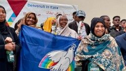 Il gruppo di 44 profughi proveniente dall'Etiopia e giunto in Italia grazie ai corridoi umanitari di Sant'Egidio