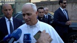 2025.07.10 PAPA LEONE CON I GIORNALISTI A CASTELGANDOLFO 