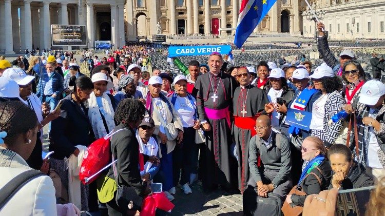 Momento da participação dos peregrinos cabo-verdianos no Jubileu dos Migrantes e Missionários