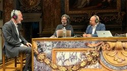 Da sinistra padre Adelino Ascenso, Francesco De Remigis e Andrea De Angelis