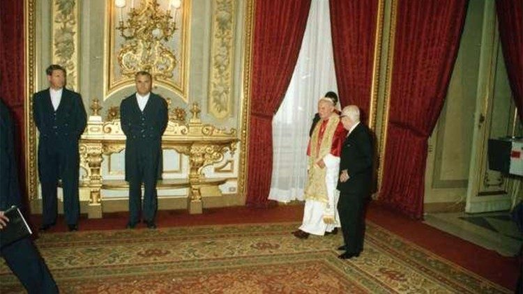 Papa Giovanni Paolo II e il presidente Sandro Pertini