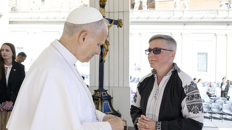 Любов Михайлюк з Папою Левом XIV