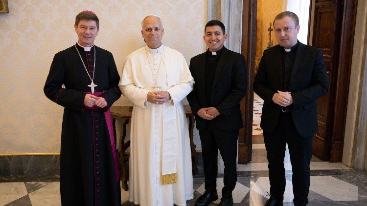 Monsignor Vitalii Kryvytskyi in udienza da Papa Leone