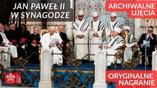 Jan Paweł II w synagodze, oryginalne nagranie i wideo z 1986 r.