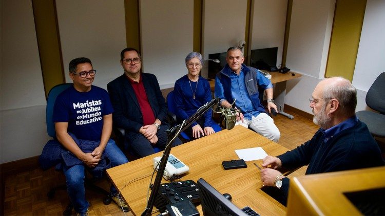 Nos estúdios da Rádio Vaticano