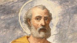 Malowidło przedstawiające św. Piotra w kościele Domine Quo vadis