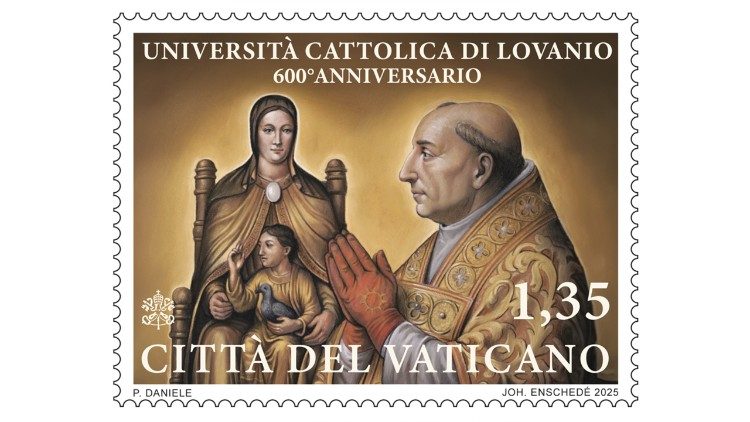 Il francobollo per il 600° anniversario della fondazione dell’Università di Lovanio