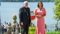 Archbishop Paul Gallagher at the Bled Strategic Forum taking place in the city of the same name in Slovenia