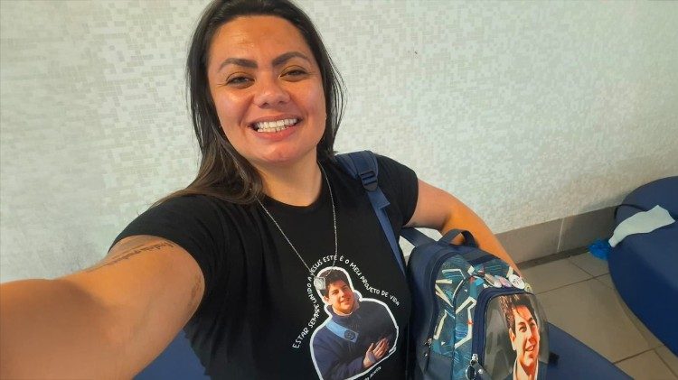 A brasileira em viagem para Roma