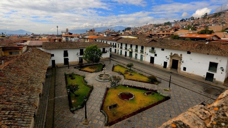 Plazuela Belén en el centro de Cajamarca