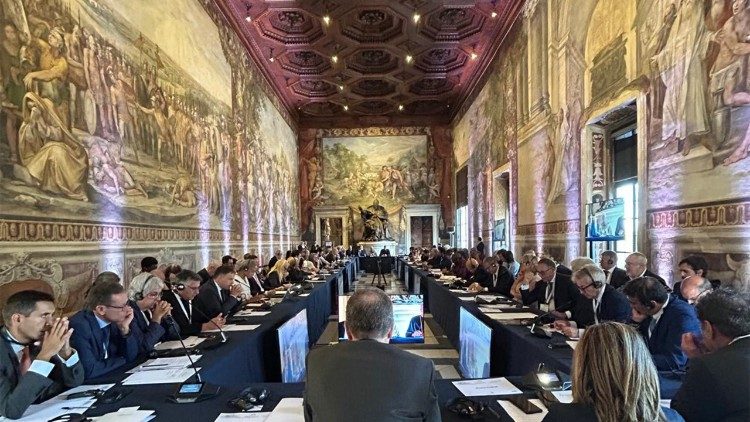 Un momento dell'Assemblea dell'umano oggi al Campidoglio