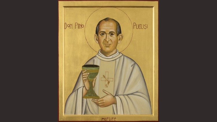 Icona del beato, realizzata dalle Clarisse di Paganica e conservata nella Casa don Puglisi di Modica