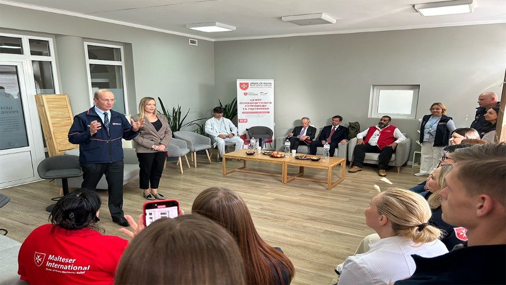 Em um encontro em um hospital de Kyiv