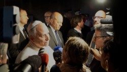 செய்தியாளர்கள் மத்தியில் திருத்தந்தை 