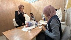 CNEWA-Pontifical Mission continues its support of the NECC’s care of mothers and their children despite the destruction of its clinics in the Israeli-Hamas war.