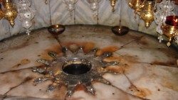 Geburtskirche in Bethlehem: Der berühmte 14-zackige Stern, der den Geburtsort Jesu markiert