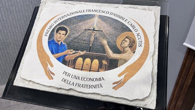 L'icona del Premio "San Francesco e San Carlo Acutis" destinato al progetto vincitore.