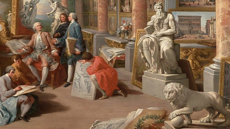 Dettaglio di "Roma antica" di Panini.