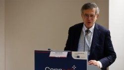 Bruxelles, Paolo Ruffini durante il suo intervento al meeting  "Connact"