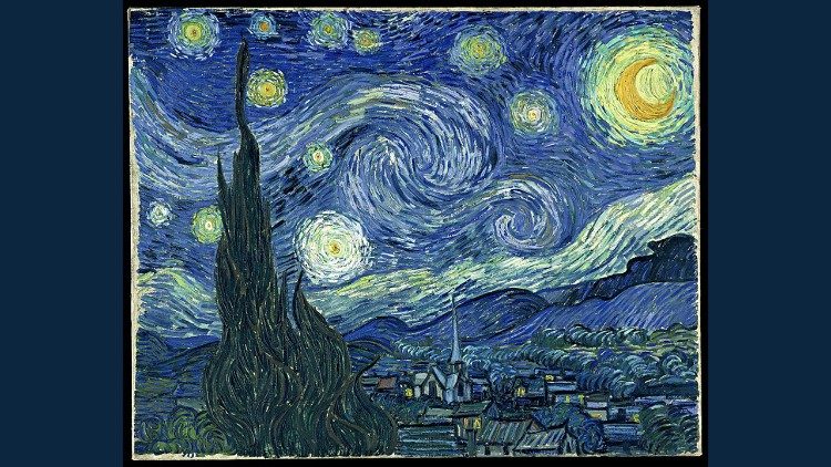 Vincent van Gogh, Notte stellata, 1889, olio su tela e misura 73,7 x 92,1 cm.,  Museum of Modern Art (MoMA), New York. 