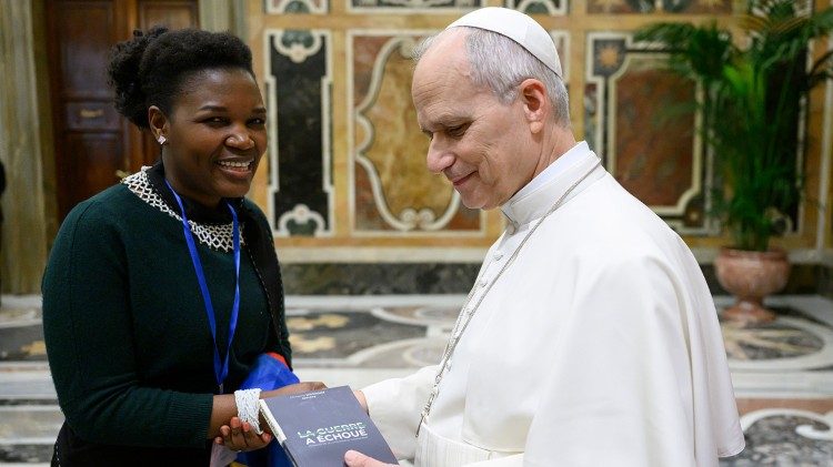 2026.02.05 Bokutani bwa Papa Leone XIV na Micheline Mwendike Kamate, o mokolo mwa 31.01.2026 