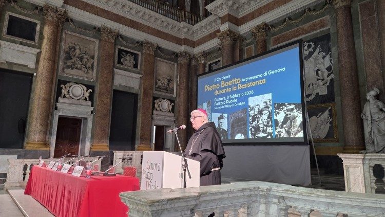 L'intervento dell'attuale arcivescovo di Genova Marco Tasca al convegno sul cardinal Boetto
