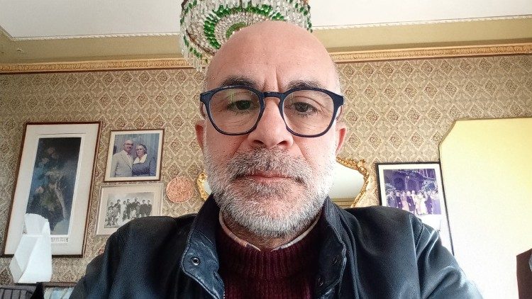 Enrico Platania in uno dei suoi ritorni a casa