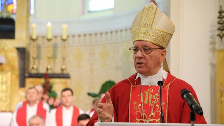 Biskup emeritus Antun Škvorčević propovijeda u Krašiću (Foto: Josip Vuković)